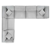 Modway EEI-4824 Commix Down Filled Overstuffed Velvet 6-Piece Sectional Sofa
