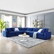 Modway EEI-4824 Commix Down Filled Overstuffed Velvet 6-Piece Sectional Sofa