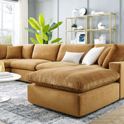 Modway EEI-4825 Commix Down Filled Overstuffed Velvet 7-Piece Sectional Sofa