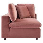 Modway EEI-4825 Commix Down Filled Overstuffed Velvet 7-Piece Sectional Sofa