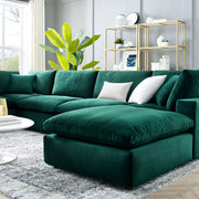 Modway EEI-4825 Commix Down Filled Overstuffed Velvet 7-Piece Sectional Sofa
