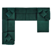 Modway EEI-4825 Commix Down Filled Overstuffed Velvet 7-Piece Sectional Sofa
