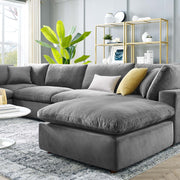 Modway EEI-4825 Commix Down Filled Overstuffed Velvet 7-Piece Sectional Sofa
