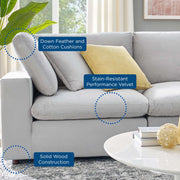 Modway EEI-4825 Commix Down Filled Overstuffed Velvet 7-Piece Sectional Sofa