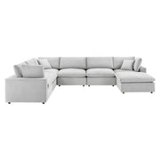 Modway EEI-4825 Commix Down Filled Overstuffed Velvet 7-Piece Sectional Sofa
