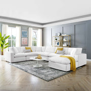 Modway EEI-4825 Commix Down Filled Overstuffed Velvet 7-Piece Sectional Sofa