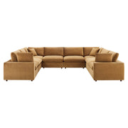 Modway EEI-4826 Commix Down Filled Overstuffed Velvet 8-Piece Sectional Sofa