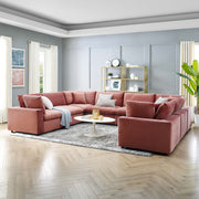 Modway EEI-4826 Commix Down Filled Overstuffed Velvet 8-Piece Sectional Sofa