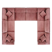 Modway EEI-4826 Commix Down Filled Overstuffed Velvet 8-Piece Sectional Sofa