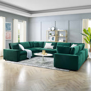Modway EEI-4826 Commix Down Filled Overstuffed Velvet 8-Piece Sectional Sofa