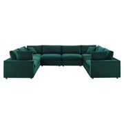 Modway EEI-4826 Commix Down Filled Overstuffed Velvet 8-Piece Sectional Sofa