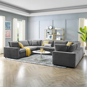 Modway EEI-4826 Commix Down Filled Overstuffed Velvet 8-Piece Sectional Sofa