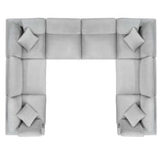 Modway EEI-4826 Commix Down Filled Overstuffed Velvet 8-Piece Sectional Sofa