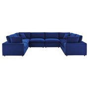 Modway EEI-4826 Commix Down Filled Overstuffed Velvet 8-Piece Sectional Sofa