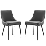 Modway EEI-4827 Viscount Vegan Leather Dining Chairs - Set of 2