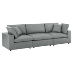 Modway EEI-4914 Commix Down Filled Overstuffed Vegan Leather 3-Seater Sofa