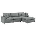 Modway EEI-4915 Commix Down Filled Vegan Leather 4-Piece Sectional Sofa