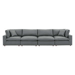 Modway EEI-4916 Commix Down Filled Overstuffed Vegan Leather 4-Seater Sofa
