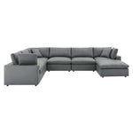 Modway EEI-4922 Commix Down Filled Overstuffed Vegan Leather 7-Piece Sofa