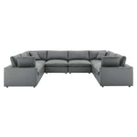 Modway EEI-4923 Commix Down Filled Overstuffed Vegan Leather 8-Piece Sofa