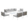 Modway EEI-4939 8-Piece Sunbrella Basket Weave Outdoor Sofa Set