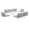 Modway EEI-4941 8-Piece Sunbrella Outdoor Patio All Mesh Sofa Set