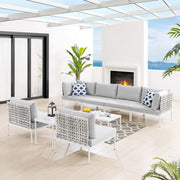 Modway EEI-4942 8-Piece Sunbrella Basket Weave Outdoor Patio Sofa