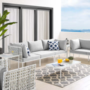 Modway EEI-4946 Harmony 8-Piece Sunbrella Basket Weave Seating Set