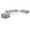 Modway EEI-4949 Harmony 8-Piece Sunbrella Outdoor Patio Seating Set