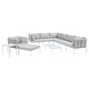 Modway EEI-4950 10-Piece Sunbrella Basket Weave Outdoor Patio Sofa