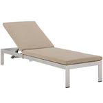 Modway EEI-5547 Shore Outdoor Patio Aluminum Chaise with Cushions