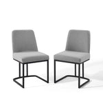 Modway EEI-5570 Amplify Sled Base Upholstered Dining Chairs - Set of 2