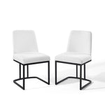 Modway EEI-5570 Amplify Sled Base Upholstered Dining Chairs - Set of 2