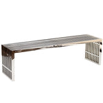 Modway Gridiron Large Stainless Steel Bench