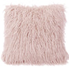 HiEnd Accents Mongolian Fur Euro Sham Blush