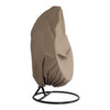 LeisureMod Hanging Double Egg Swing Chair Cover Brown