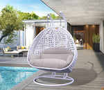 LeisureMod Wicker Hanging 2 person Egg Swing Chair