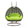 LeisureMod Wicker Hanging 2 person Egg Swing Chair