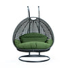 LeisureMod Wicker Hanging 2 person Egg Swing Chair