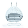 LeisureMod Wicker Hanging 2 person Egg Swing Chair