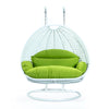 LeisureMod Wicker Hanging 2 person Egg Swing Chair