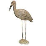 Alluring Fiber Stone Statue Crane Benzara