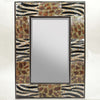 Appealing Animal Print Metal Mirror Benzara