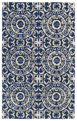 Kaleen Rugs Tara Round EVL03-22 Navy Area Rug