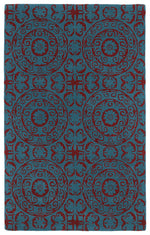 Kaleen Rugs Tara Round EVL03-94 Peacock Area Rug