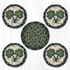 Earth Rugs CNB-116 Shamrock Coasters in a Basket 5``x5``