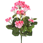 Vickerman FA174601-4 20" Artificial Pink Geranium Bush, 4 per Pack