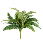 Vickerman FA188701 19" Artificial Green Fern Bush, Set of 3