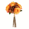 Vickerman FA191002 13" Artificial Tan Rose & Hydrangea Bouquet, Pack of 2