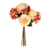 Vickerman FA191006 13" Artificial Pink Ivory Rose Hydrangea Bouquet, Pack of 2